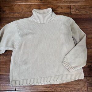 Cozy Cream Turtleneck Vintage Sweater